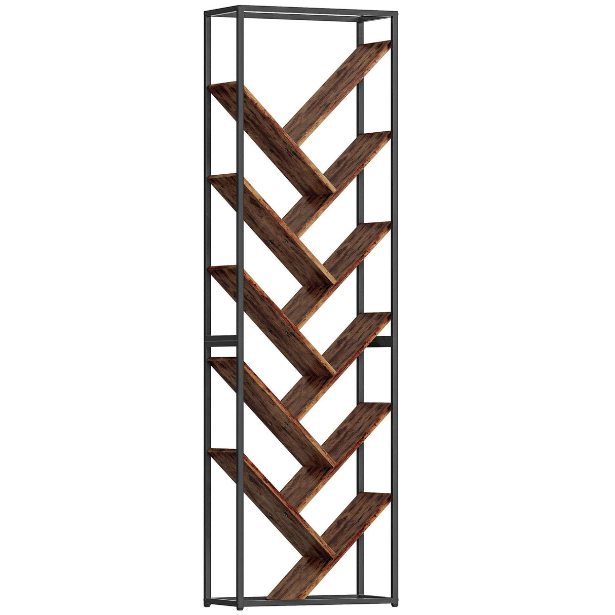Stylish Wise Galleria bookshelf with a zigzag design and wooden shelves for modern interiors