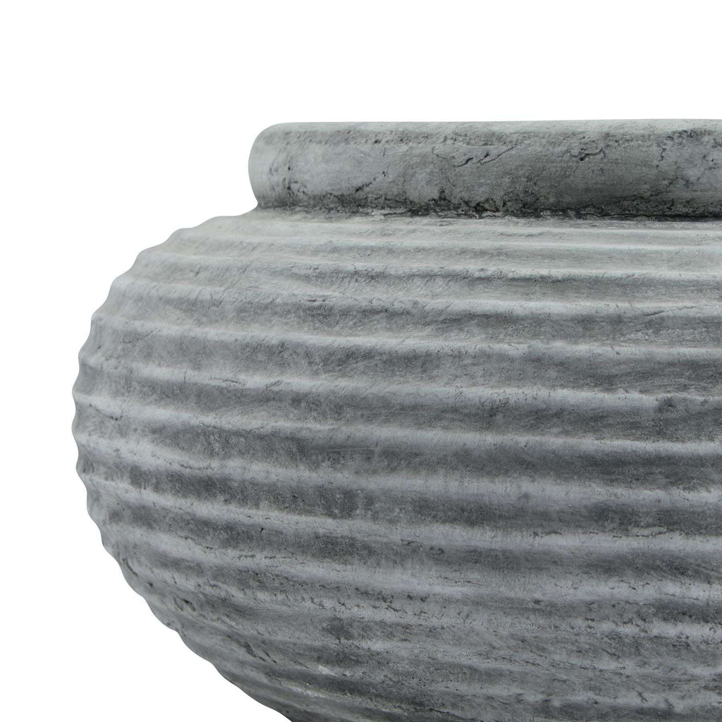Shades 4 Seasons Ribbed Planter - Stone Effect Indoor Shades 4 Seasons