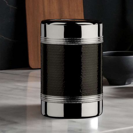 Orsina Bottle Cooler in sleek black with metallic finish for stylish wine serving