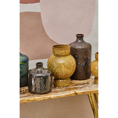 Orsina Decorative Bottle Vase Collection in Various Textures and Warm Metallic Colours