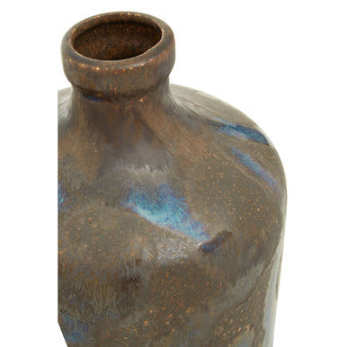 Orsina Bottle Vase with a textured finish and earthy tones, perfect for decorative displays