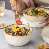 Elegant Nisu Home Bowl filled with fresh salad and garnished with colourful vegetables and herbs