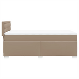 vidaXL Box Spring Bed with Mattress Cappuccino 90x190 cm Faux Leather vidaXL