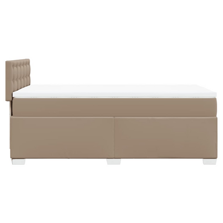 vidaXL Box Spring Bed with Mattress Cappuccino 90x190 cm Faux Leather vidaXL