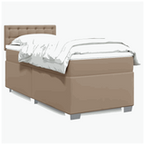 vidaXL Box Spring Bed with Mattress Cappuccino 90x190 cm Faux Leather vidaXL