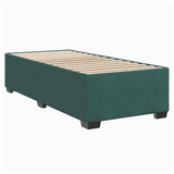 vidaXL Box Spring Bed with Mattress Dark Green 90x190 cm Velvet vidaXL