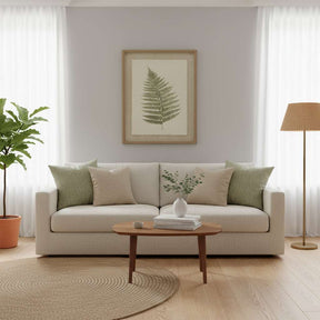 Bracken Art On Texture-Torn Paper With Beaded Frame WHITE GLASS Shades 4 Seasons
