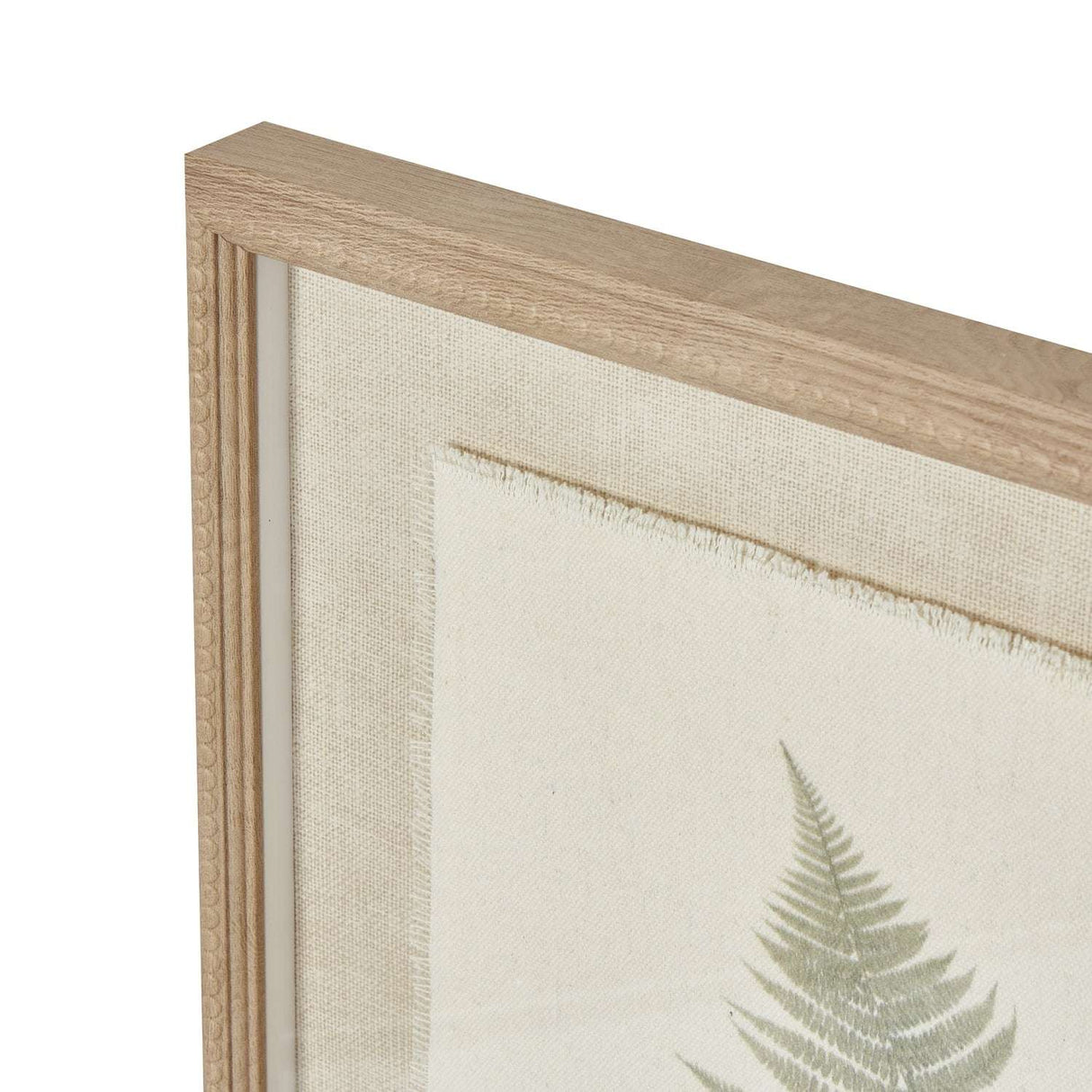 Bracken Art On Texture-Torn Paper With Beaded Frame Shades 4 Seasons