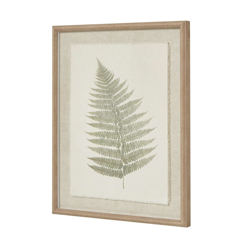 Bracken Art On Texture-Torn Paper With Beaded Frame Shades 4 Seasons