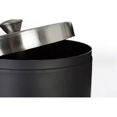 Orsina Black Bread Bin with Stainless Steel Lid for Fresh Bread Storage