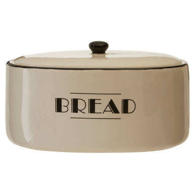 Orsina Retro Bread Bin in Cream with Black Text for Stylish Kitchen Storage