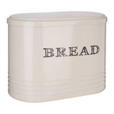 Orsina Cream Bread Bin with Decorative Text for Kitchen Storage