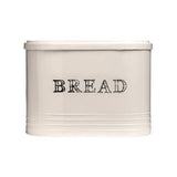 Orsina Cream Coloured Bread Bin with Black Text and Airtight Lid for Fresh Bread Storage