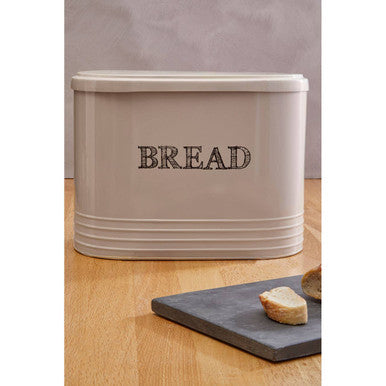 Orsina Cream Bread Bin with a Stylish Text Design for Fresh Bread Storage