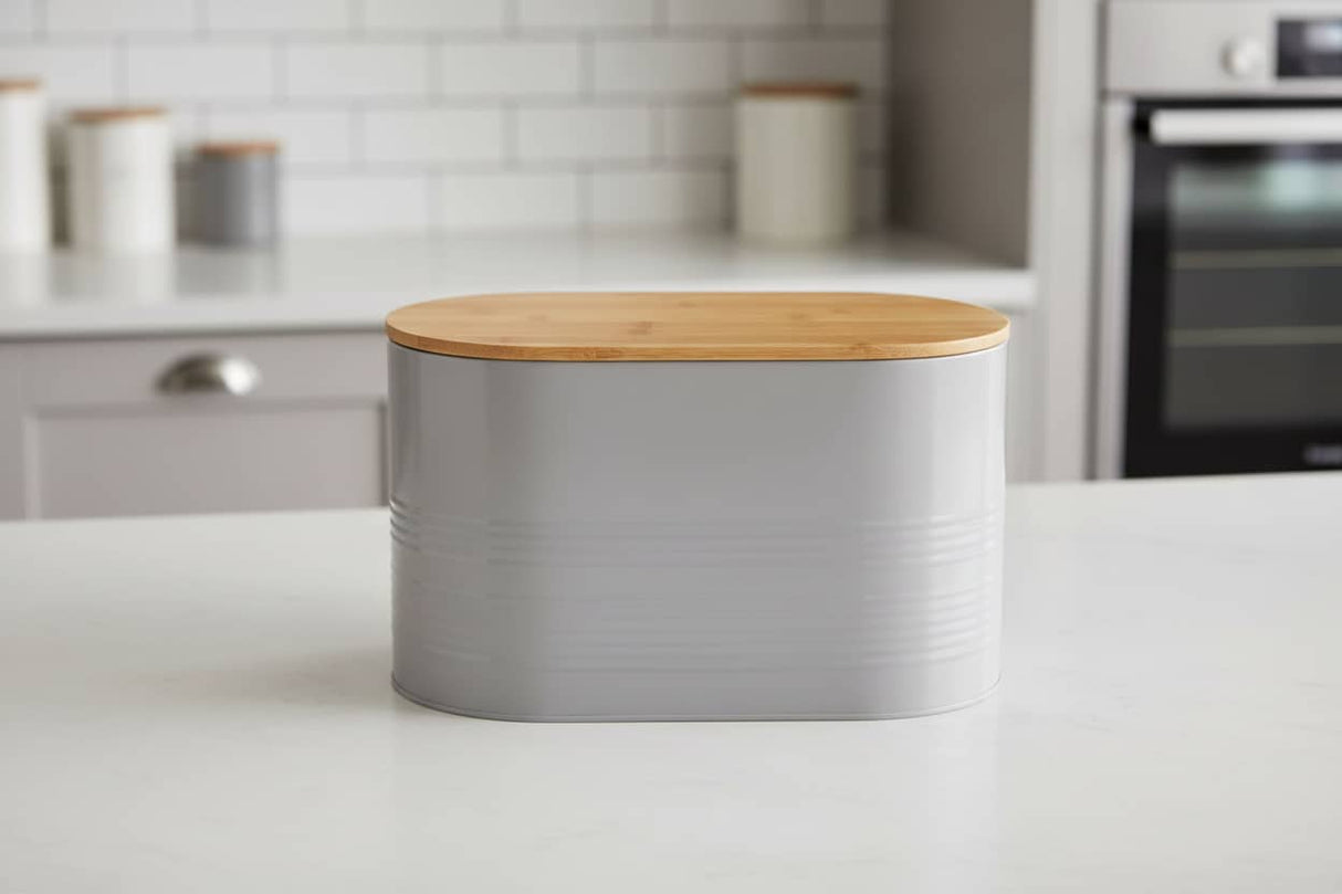 Orsina Stylish Bread Bin with Bamboo Lid Orsina
