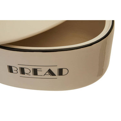 Orsina Cream Ceramic Bread Bin with Easy Open Lid for Storing Fresh Bread