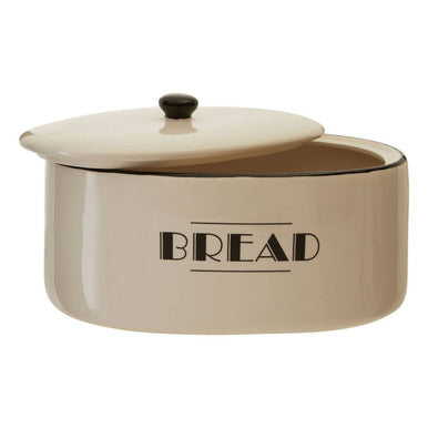 Orsina Ceramic Bread Bin with Stylish Lid and Clear 'BREAD' Print for Kitchen Storage
