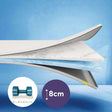 Brightr Sleep Mattress Topper with 8cm thickness and multi-layer design for enhanced comfort