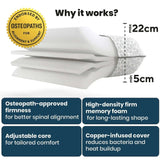 Brightr Eclipse ergonomic memory foam pillow with adjustable firmness for side sleepers and neck pain relief