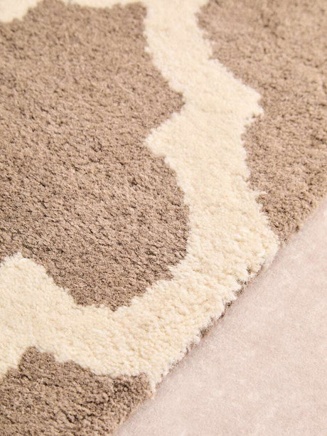 Orsina Brown and Natural Rug with Plush Texture and Chic Design for Elegant Interiors
