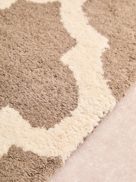 Orsina Brown and Natural Rug with Plush Texture and Chic Design for Elegant Interiors