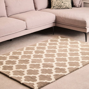 Orsina Brown and Natural Rug with Geometric Pattern, perfect for modern living room decor