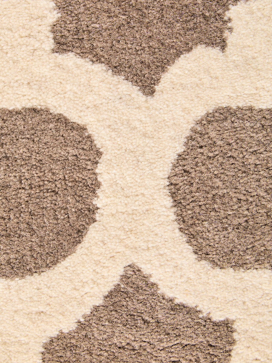 Stylish Brown and Natural Rug with a Soft Texture and Geometric Pattern for Modern Interiors