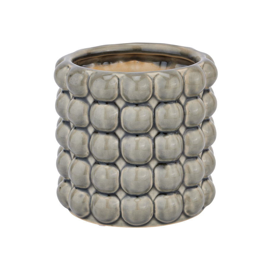 Seville Collection Grey Bubble Planter CERAMIC Shades 4 Seasons