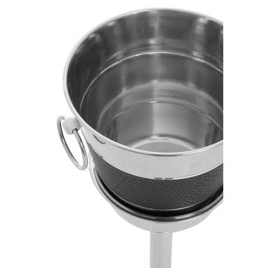 Orsina stainless steel bucket for chilling wine, featuring a sleek design and sturdy handle