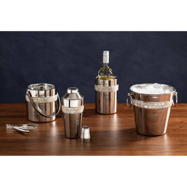 Orsina stainless steel wine coolers and ice bucket set with elegant design for chilling beverages