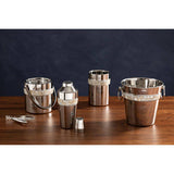 Orsina wine bucket set featuring stainless steel design with decorative accents for stylish entertaining