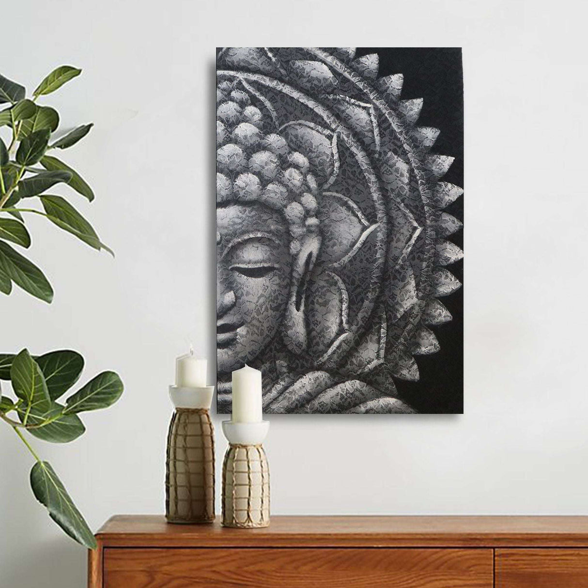 Shades 4 Seasons Buddha Mandala Canvas Art for Home Decor AW-Dropship