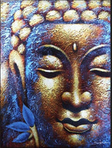 Buddha Painting - Gold Face & Lotus Flower AW-Dropship