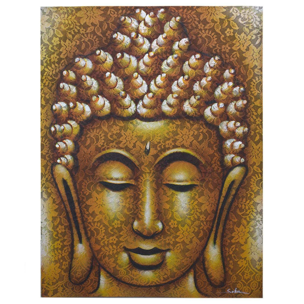 Buddha Painting - Gold Brocade Detail AW-Dropship