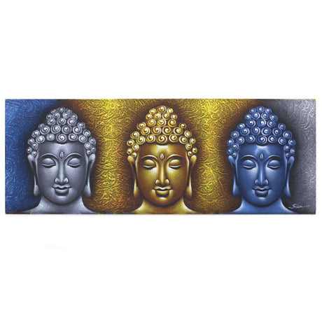 Buddha Painting - Three Heads Gold Detail AW-Dropship