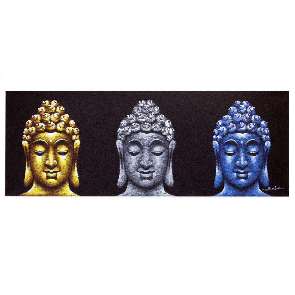 Buddha Painting - Three Heads Black AW-Dropship