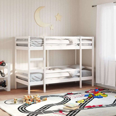 vidaXL Bunk Bed 80x200 cm Solid Wood Pine white vidaXL