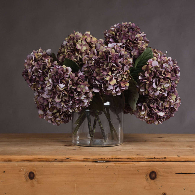 Shades 4 Seasons Burgundy Hydrangea Autumn Stem RED PLASTIC Shades 4 Seasons
