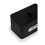 Orsina Black Butter Dish with Lid and White Base for Stylish Food Storage