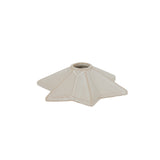 Elegant ceramic candle holder in star shape, perfect for Christmas decorations and festive occasions