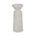 Elegant white candle holder with intricate textured design for stylish home decor