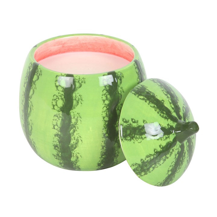 Watermelon Design Candle Jar with Lid - Stylish Home Decor N/A