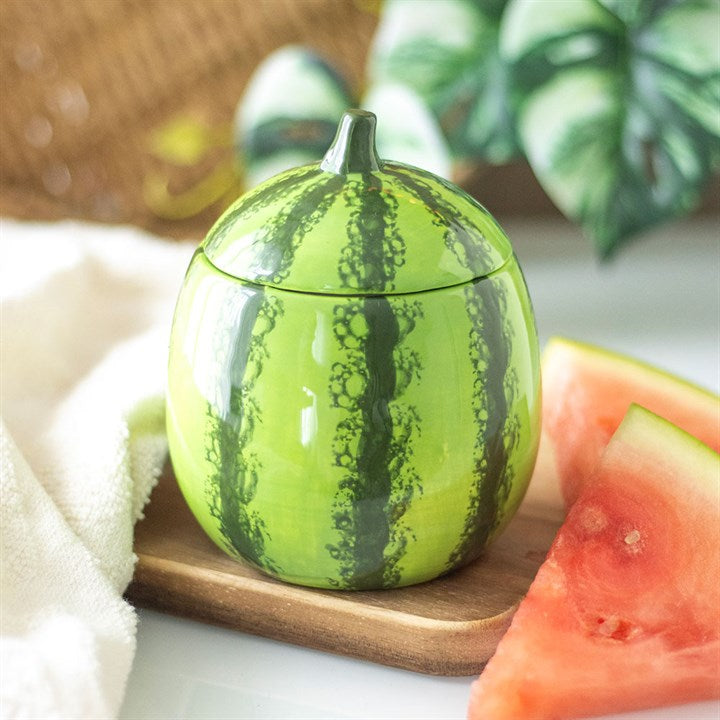 Watermelon Design Candle Jar with Lid - Stylish Home Decor N/A