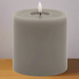 Luxe Collection Melt Effect 5x5 Grey LED Wax Candle GREY WAX Shades 4 Seasons