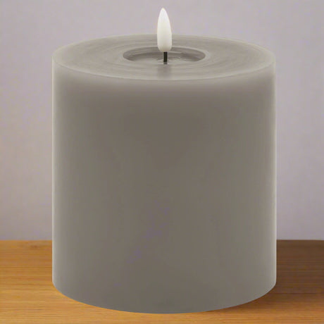 Luxe Collection Melt Effect 5x5 Grey LED Wax Candle GREY WAX Shades 4 Seasons