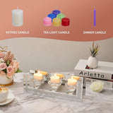 Elegant Candle Holder with Mirrored Base for Multiple Candle Types and Decorative Centrepiece