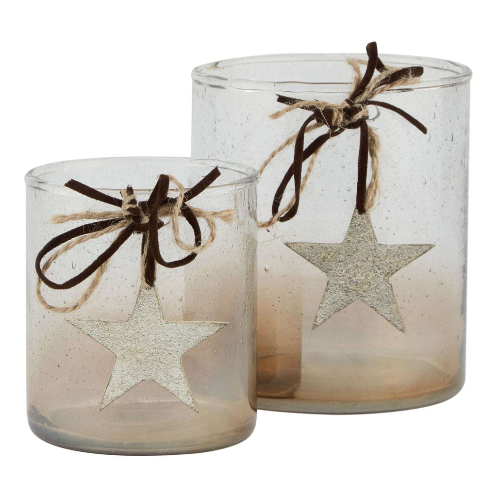 Coffee Ombre Collection Large Candle Holder Votive With Star Shades 4 Seasons