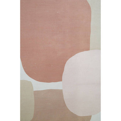 Abstract Orsina Wall Art with soft pastel shapes in pink and beige tones for modern decor