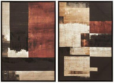 Astratto Set of 2 Geometric Abstract Canvas Wall Art Orsina