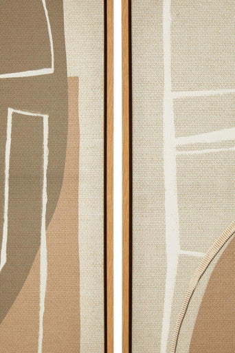 Astratto Set of 2 Neutral Abstract Canvas Wall Art Orsina